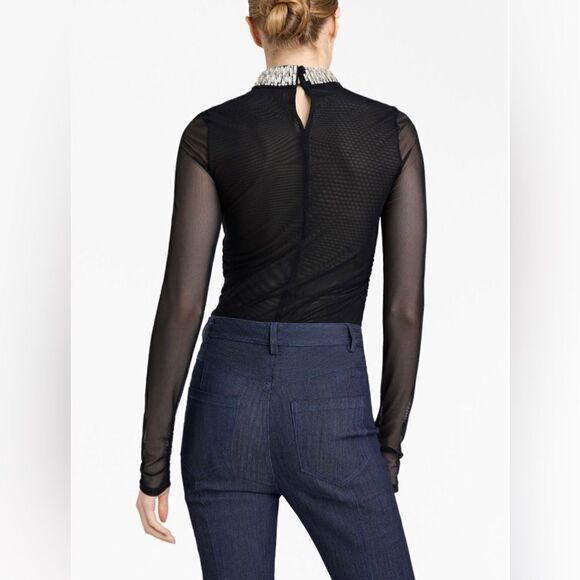 Cinq A Sept jewellery-necklace detail blouse size S - Picture 4 of 11